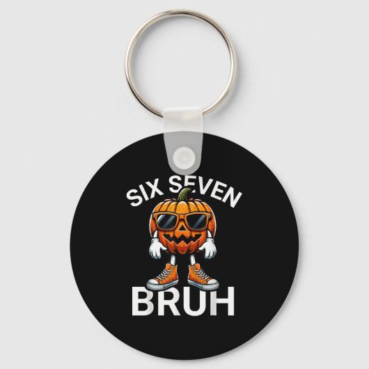 67 Halloween Grappige Zes Zeven Meme Brainrot Pomp Sleutelhanger (Voorkant)