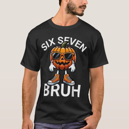 67 Halloween Grappige Zes Zeven Meme Brainrot Pomp T-shirt (Voorkant)