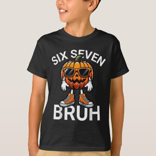 67 Halloween Grappige Zes Zeven Meme Brainrot Pomp T-shirt (Voorkant)