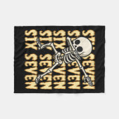 67 Halloween Grappige Zes Zeven Meme Brainrot Skel Fleece Deken (Voorkant (Horizontaal))