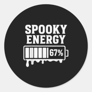 67 Halloween Griezige Energie Brainrot Meme Zes Ze Ronde Sticker