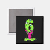 67 Halloween Kostuum Grappig Nummer 6 Zes Meme Voo Magneet (Voorkant / Achterkant)