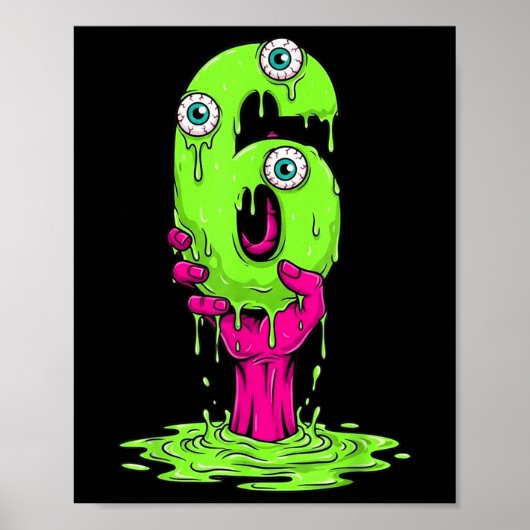 67 Halloween-kostuum Grappig nummer 6 Zes Meme Voo Poster (Voorkant)