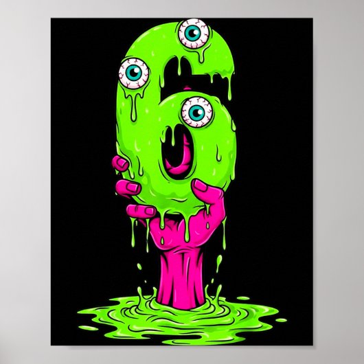 67 Halloween Kostuum Grappig Nummer 6 Zes Meme Voo Poster (Voorkant)