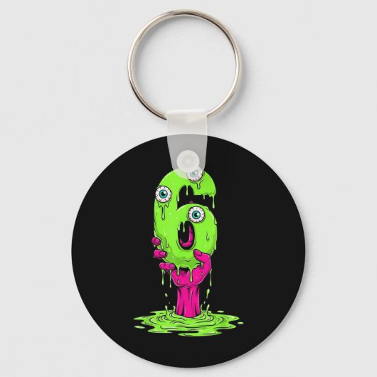 67 Halloween Kostuum Grappig Nummer 6 Zes Meme Voo Sleutelhanger (Voorkant)