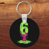 67 Halloween Kostuum Grappig Nummer 6 Zes Meme Voo Sleutelhanger (Voorkant)