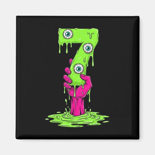 67 Halloween Kostuum Grappig Nummer 7 Zeven Meme V Magneet (Voorkant)
