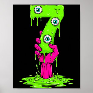 67 Halloween Kostuum Grappig Nummer 7 Zeven Meme V Poster
