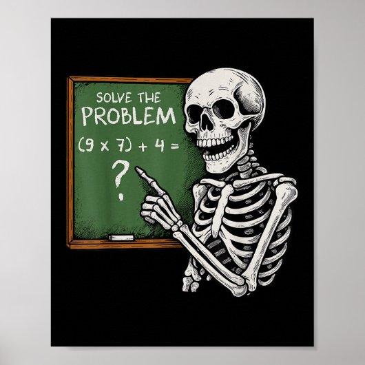 67 Halloween Math Funny Six Seven Meme Brainrot Sk Poster (Voorkant)