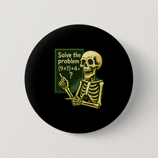 67 Halloween Math Funny Six Seven Meme Brainrot Sk Ronde Button 5,7 Cm (Voorkant)