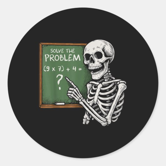 67 Halloween Math Funny Six Seven Meme Brainrot Sk Ronde Sticker (Voorkant)