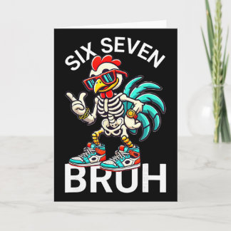 67 Halloween Meme 6 7 Chicken Skeleton Six Seven F Kaart