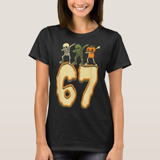 67 Halloween Meme 6 7 Numbers Six Seven Funny Kids T-shirt (Voorkant)