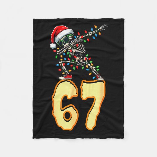67 Halloween Meme 6 7 Nummers Zes Zeven Grappige K Fleece Deken (Voorkant)