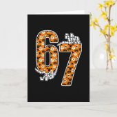 67 Halloween Meme 6 7 Nummers Zes Zeven Grappige K Kaart (Gele Bloem)