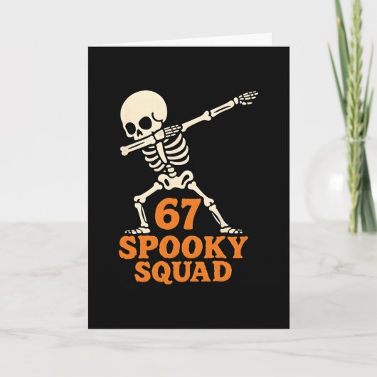 67 Halloween Meme 6 7 Nummers Zes Zeven Grappige K Kaart (Voorkant)