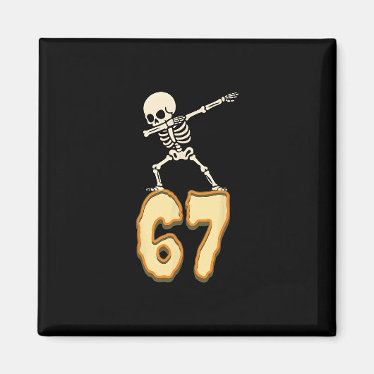 67 Halloween Meme 6 7 Nummers Zes Zeven Grappige K Magneet (Voorkant)