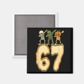 67 Halloween Meme 6 7 Nummers Zes Zeven Grappige K Magneet (Voorkant / Achterkant)