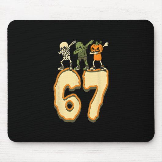 67 Halloween Meme 6 7 Nummers Zes Zeven Grappige K Muismat (Voorkant)