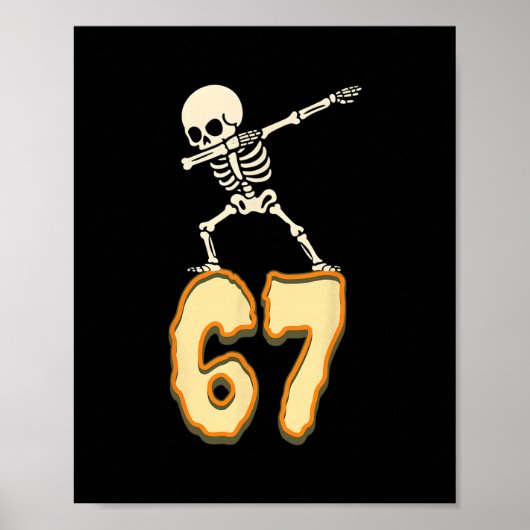 67 Halloween Meme 6 7 Nummers Zes Zeven Grappige K Poster (Voorkant)