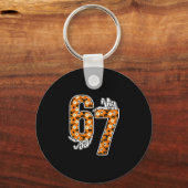 67 Halloween Meme 6 7 Nummers Zes Zeven Grappige K Sleutelhanger (Voorkant)