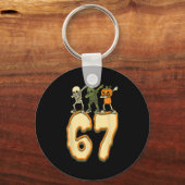 67 Halloween Meme 6 7 Nummers Zes Zeven Grappige K Sleutelhanger (Voorkant)