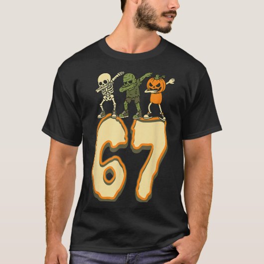 67 Halloween Meme 6 7 Nummers Zes Zeven Grappige K T-shirt (Voorkant)