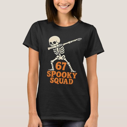 67 Halloween Meme 6 7 Nummers Zes Zeven Grappige K T-shirt (Voorkant)