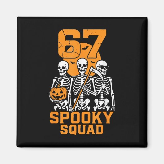 67 Halloween Meme 6 7 Nummers Zes Zeven Kinderen S Magneet (Voorkant)