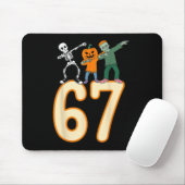 67 Halloween Meme 6 7 Nummers Zes Zeven Skelet Muismat (Met muis)