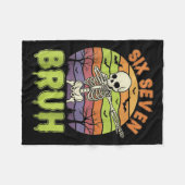 67 Halloween Meme 6 7 Skelet Zes Zeven Nummers F Fleece Deken (Voorkant (Horizontaal))