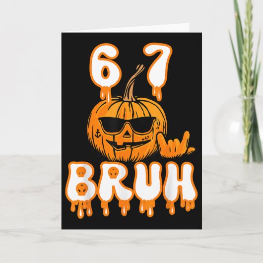 67 Halloween Meme Brainrot Kostuum Kinderen 6-7 Ze Kaart (Voorkant)