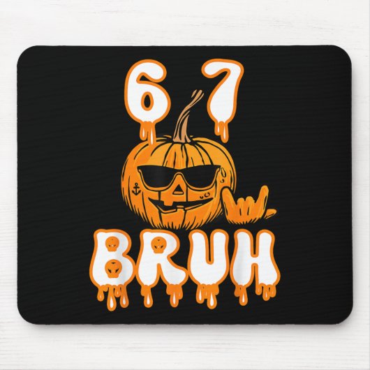67 Halloween Meme Brainrot Kostuum Kinderen 6-7 Ze Muismat (Voorkant)