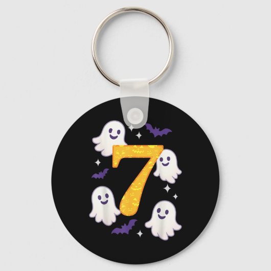 67 Halloween-meme Grappige zes zeven Halloween-kos Sleutelhanger (Voorkant)