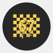 67 Halloween Meme  Ronde Sticker (Voorkant)