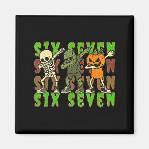 67 Halloween Meme Zes Zeven Dabbing Skelet Zombie Magneet
