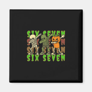67 Halloween Meme Zes Zeven Dabbing Skelet Zombie Magneet