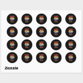 67 Halloween Meme Zes Zeven Skelet Nummers Grappig Ronde Sticker (Vel)
