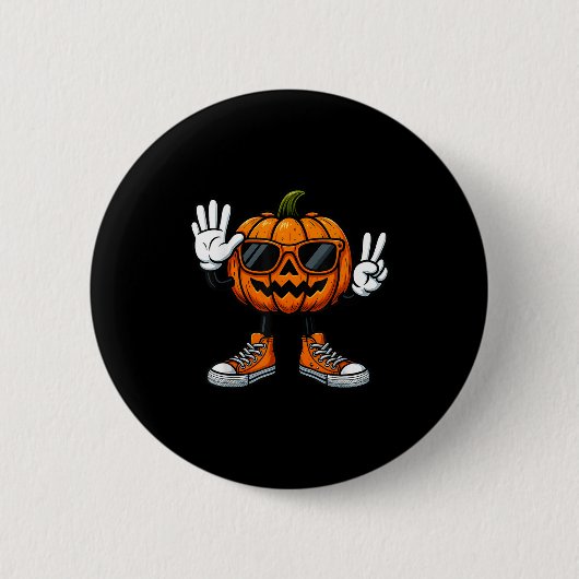 67 Halloween Pompoen Grappig Brainrot Meme Kindere Ronde Button 5,7 Cm (Voorkant)