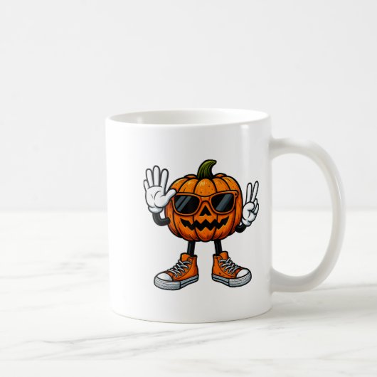 67 Halloween Pompoen Grappige Brainrot Meme Kinder Koffiemok (Rechts)