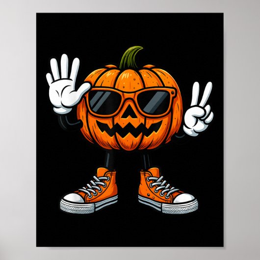 67 Halloween Pompoen Grappige Brainrot Meme Kinder Poster (Voorkant)