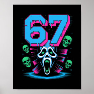 67 Halloween Scp Horror Gezicht Griezelen Costume Poster