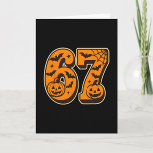 67 Halloween Six Seven Brainrot Meme Jongens Kids Kaart