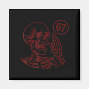 67 Halloween Skelet Zes Zeven Meme Brainrot Grappi Magneet