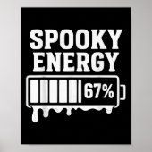 67 Halloween Spooky Energy Brainrot Meme Six Seven Poster (Voorkant)