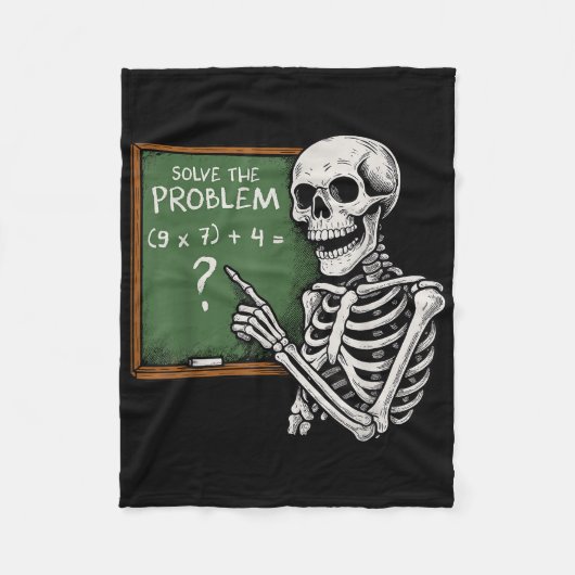 67 Halloween Wiskunde Grappig Zes Zeven Meme Brain Fleece Deken (Voorkant)