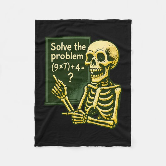 67 Halloween Wiskunde Grappig Zes Zeven Meme Brain Fleece Deken (Voorkant)