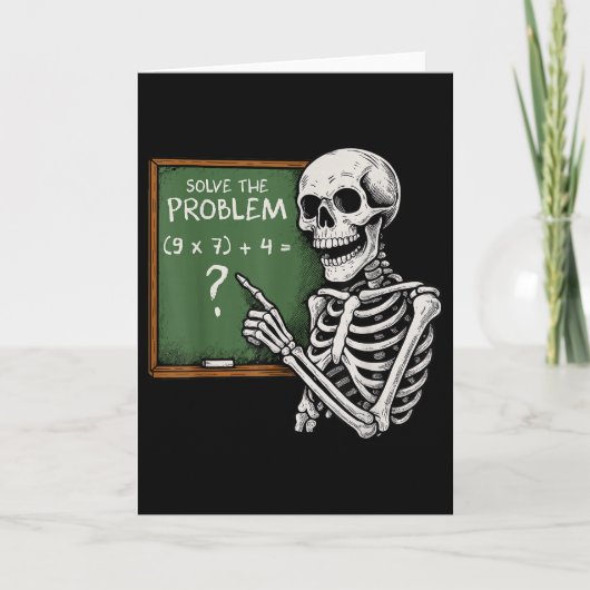 67 Halloween Wiskunde Grappig Zes Zeven Meme Brain Kaart (Voorkant)