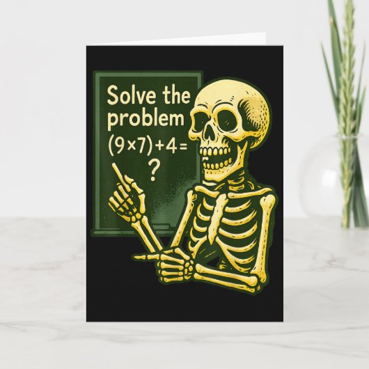 67 Halloween Wiskunde Grappig Zes Zeven Meme Brain Kaart (Voorkant)