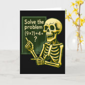 67 Halloween Wiskunde Grappig Zes Zeven Meme Brain Kaart (Gele Bloem)
